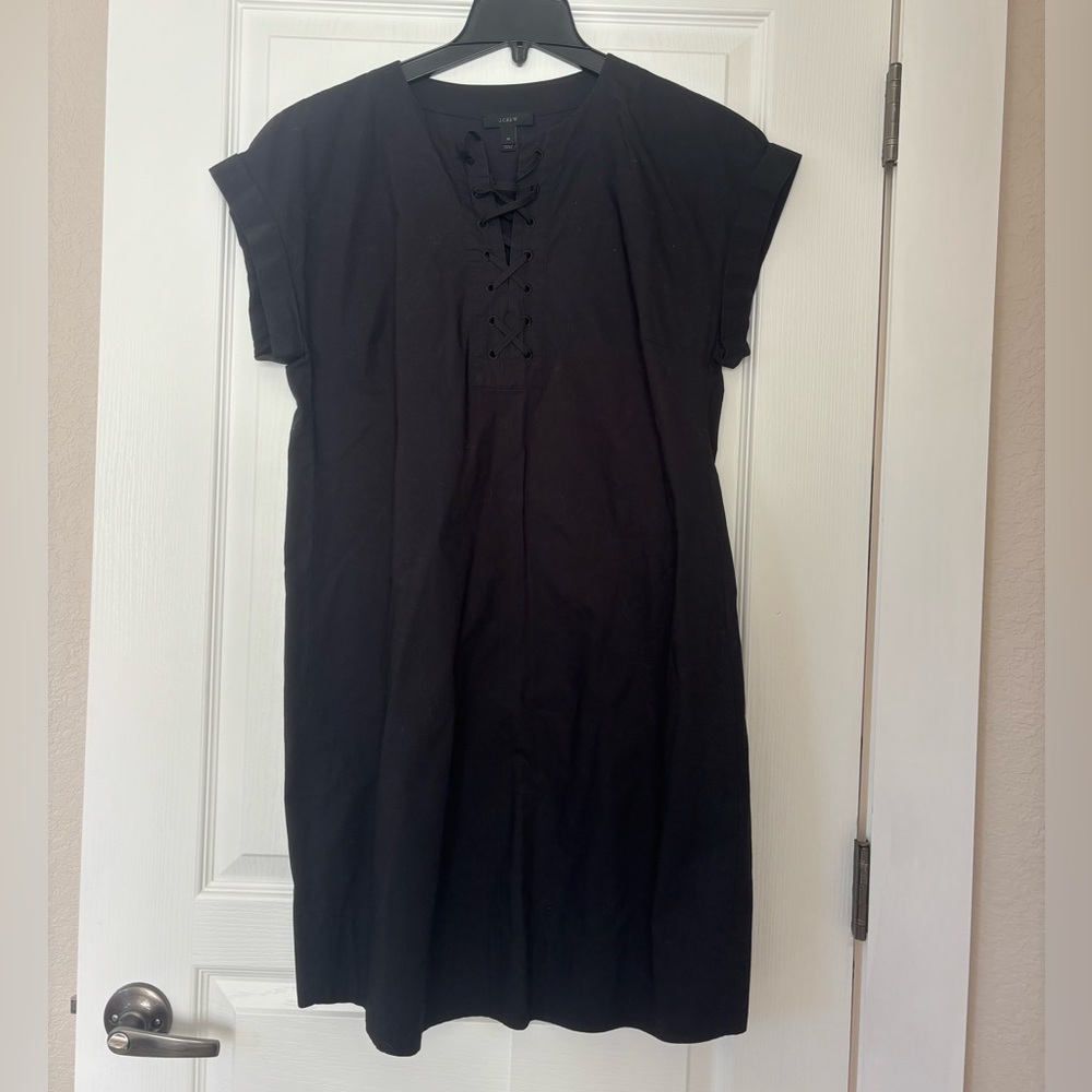 J Crew lace up t-shirt dress